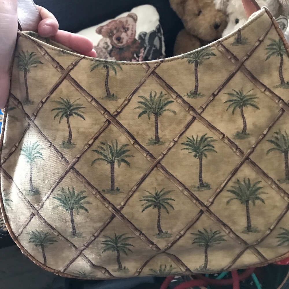 Fossil palm tree purse
